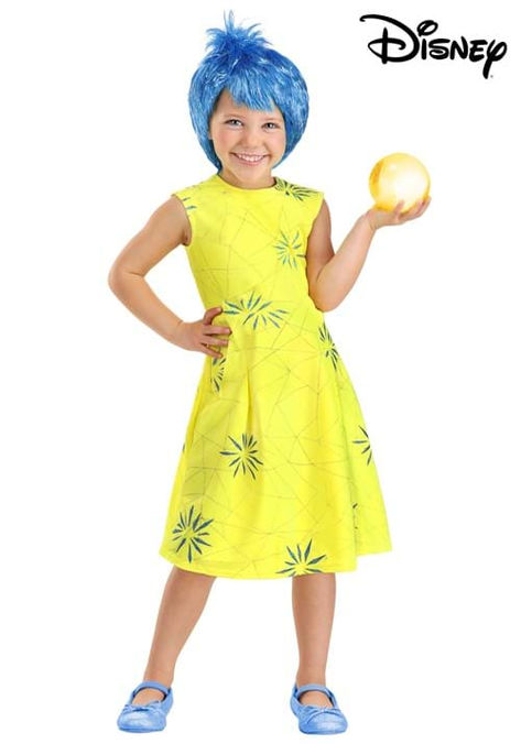 This is an exclusive Girl's Toddler Disney and Pixar Inside Out Joy Costume. Joy Inside Out Costume, Joy Costume, Inside Out Joy, Inside Out Costume, Pixar Inside Out, Joy Inside Out, 4t Dress, Costume Disney, Disney With A Toddler