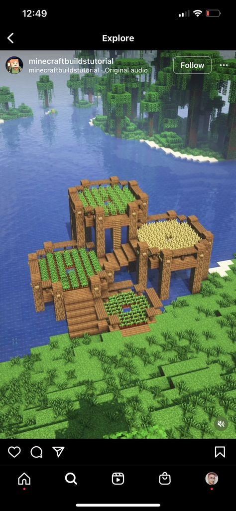 Minecraft Outdoor Decor, Minecraft Cave House, Minecraft Id, Minecraft Tree, Magical House, Minecraft House Plans, Minecraft Farm, Minecraft Cottage, Cute Minecraft Houses