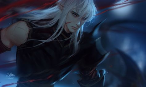 ArtStation - FFXIV - Estinien Anime Elf, Fantasy Male, Final Fantasy Xiv, New Sticker, Anime Oc, Video Game Art, Land Art, Final Fantasy, Game Art