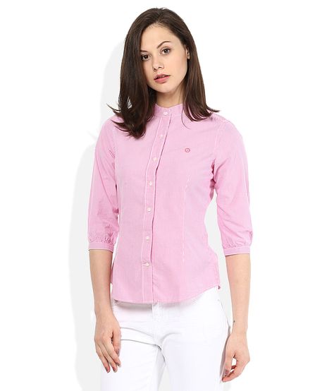 American Swan #Pink Chinese Collar Shirts #Women #Fashion #Style #Pink Chinese Collar Shirt, Collar Shirts Women, Ladies Office, Office Shirt, Chinese Collar, Ladies Shirt, Shirts Women Fashion, Style Pink, Shirts Women