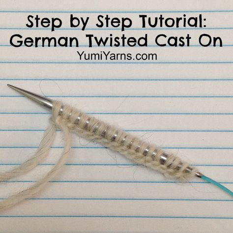 Step By Step Tutorial: German Twisted Cast On Learn To Knit, Bind Off, Knitting Techniques, Photo Tutorial, Worsted Weight, Knitting Needles, Step By Step, It Cast, Socks