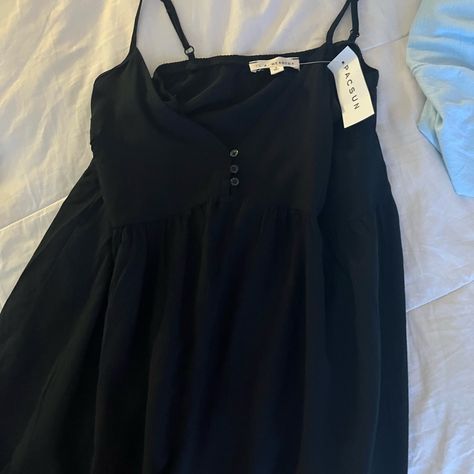 Brand New Pacsun Dress! Size Small Pacsun Dress, Brown Slip Dress, Long Sleeve Dress Casual, Sleeve Dress Casual, Denim Button Up Dress, Pacsun Dresses, Kylie Dress, White Flower Dress, Orange Mini Dress