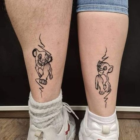 80 Cousin Tattoo ideas - A Complete Lifestyle Blog Disney Çiftleri, Disney Couple Tattoos, Pair Tattoos, Infinity Couple Tattoos, Him And Her Tattoos, Partner Tattoos, Cousin Tattoos, Maching Tattoos, Tattoos For Couples