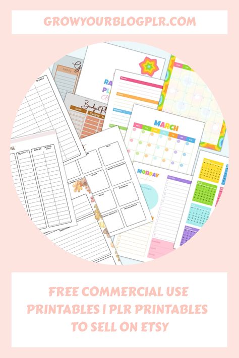 Giant list of 50+ (and growing) printables you can sell on Etsy. These are all commercial use (PLR) products from various sellers that you can customize or sell as-is. This is the easiest way to make money on Etsy! Printables To Sell On Etsy, Printables To Sell, Free Business Tools, Templates Powerpoint, Undated Monthly Planner, Coloring Journal, Pretty Printables, Pin Template, Blog Planning