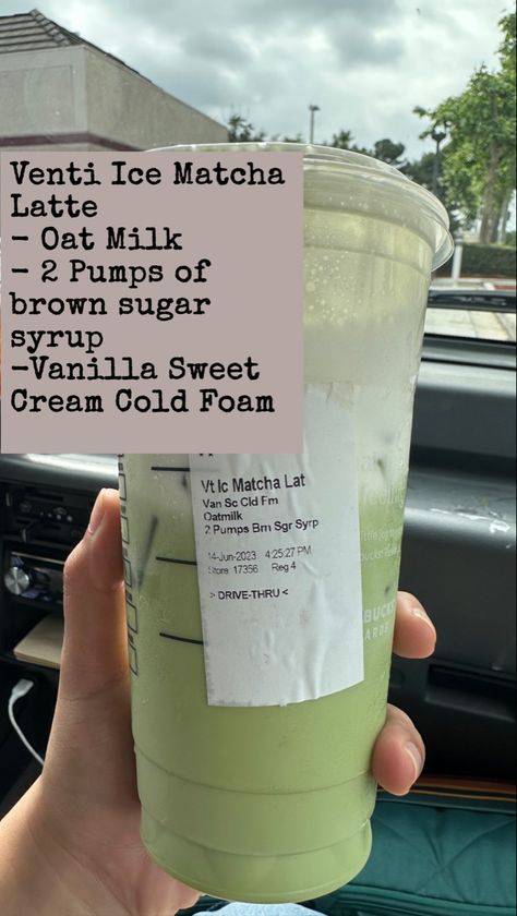 Matcha Latte Starbucks Order, Starbucks Matcha Green Tea Latte Recipe, Matcha Order, Ice Matcha Latte, Dunkin Orders, Starbucks Matcha Green Tea, Matcha Latte Starbucks, Ice Matcha, Starbies Drinks