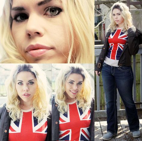 Mosaic Broken Hearts : Photo look alike roa Tyler Outfit, Rose Tyler Outfit, Rose Tyler Cosplay, Lara Rose, Doctor Who Rose Tyler, Outfits Dr, Doctor Who Rose, Girl Nails, Billie Piper