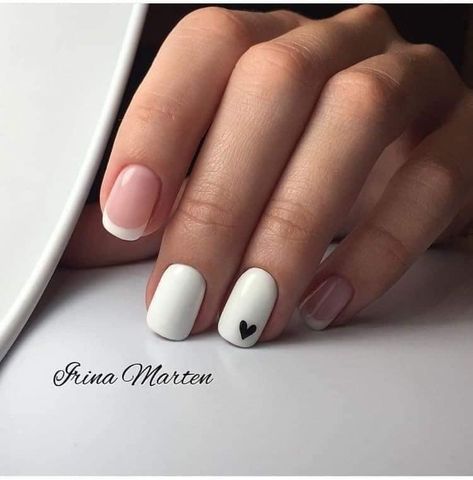 Ring Finger Nails, Heart Nail Designs, Acrylic Toe Nails, Subtle Nails, Simple Gel Nails, Minimal Nails, Work Nails, Blush Nails, Cute Gel Nails