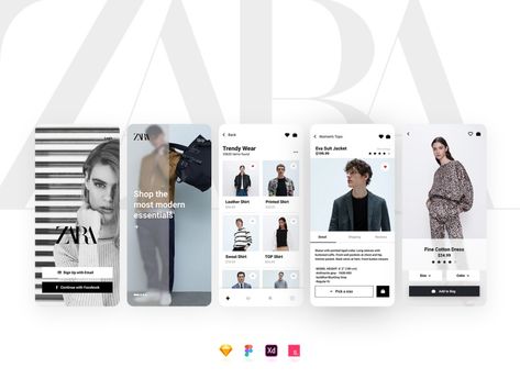 Zara App Redesign by Md Faizan Zara App, App Redesign, Zara Store, Ui Design Inspiration, Design App, Digital Agency, Fashion App, Zara Home, Ui Design