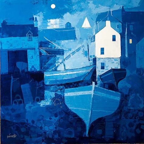 Scottish Art Portfolio - George Birrell Monochromatic Painting, Monochrome Painting, Maritime Art, Scottish Art, Scottish Landscape, Landscape Artwork, Coastal Landscape, The Mist, A Level Art