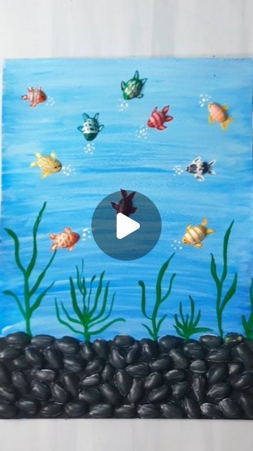 Easy Fish Craft, Pista Shell Crafts, Prek Crafts, Fish Craft, Drawing Kids, Stone Art Painting, Home Daycare, Fish Crafts, Art & Craft Paint