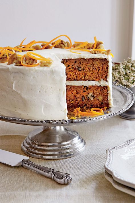 Carrot Cake Recipes | Southern Living Southern Living Carrot Cake, Easter Cake Easy, Easter Cake Recipes, Nursing Cake, Southern Living Magazine, Baked Carrots, Best Carrot Cake, Cake Cream, Thanksgiving Food Desserts