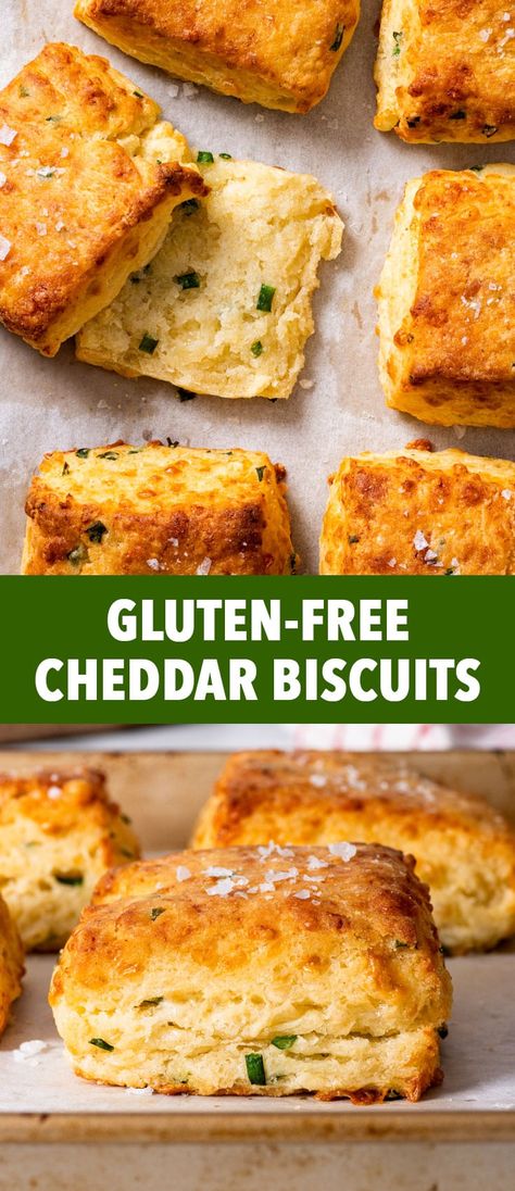 Gluten Free Buttermilk Cheddar Biscuits - Perfectly flaky, buttery and loaded with cheesy deliciousness, these gluten free buttermilk cheddar biscuits will be a hit with absolutely everyone, even non-gluten-free folks! They’re super easy to make (no special equipment needed) and they’re ready in about 35 minutes. Gluten free biscuits. Gluten free recipes. Thanksgiving side dish ideas. Thanksgiving recipes. Holiday recipes. Gluten Free Recipes Thanksgiving, Thanksgiving Side Dish Ideas, Cheddar Biscuits Recipe, Gluten Free Buttermilk Biscuits, Biscuits Gluten Free, The Loopy Whisk, Loopy Whisk, Side Dish Ideas, Pain Sans Gluten