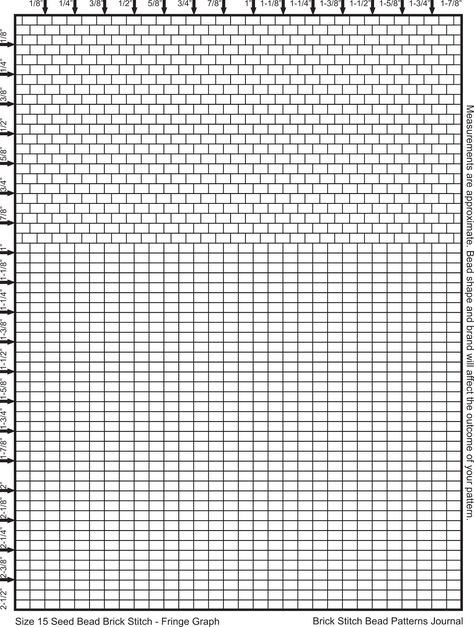 Brick Stitch Bead Patterns Journal: Size 15 Seed Bead Graph Paper Brick Stitch and Fringe Double Brick Stitch Graph Paper, Bead Graph Paper Free Printable, Brick Stitch Blank Pattern, Seed Bead Art Patterns, Seed Bead Earrings Patterns Free, Brick Stitch Graph Paper, Seed Bead Graph Paper, Bead Graph Paper, Brick Stitch Earrings Pattern