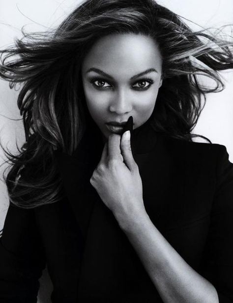 Tyra Banks, supermodel, author, actress, & TV personality. She is the 1st African-American woman to appear on the covers of SI Swimsuit Issue (appearing 2x) & GQ, and worked as a Victoria's Secret's original Angel, becoming the 1st-ever African American on the cover of a VC catalog. She is the creator/host of America's Next Top Model, True Beauty co-creator, and was host of The Tyra Banks Show. She is 1 of 4 Blacks & of 7 women to be repeatedly ranked among the world's most influential by Time. Tyra Banks Modeling, Estelle Lefébure, America's Next Top Model, Tyra Banks, Natalia Vodianova, Lily Aldridge, Claudia Schiffer, Next Top Model, Cindy Crawford