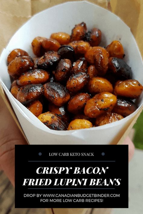 Crispy Low Carbohydrate snacks without having to spend a fortune on pre-made products can be made at home like these gorgeous Bacon Fried Lupini Beans. Lupini Beans Recipe, Lupini Beans, Bacon Fries, Keto Snack, Ketogenic Diet Recipes, Low Carbohydrates, Frugal Meals, Budget Binder, Low Carb Snacks