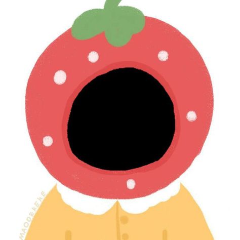 Strawberry Pfp Icon Template, Face Overlay, Ios 7 Wallpaper, Doodle People, Face Collage, Face Template, Overlays Cute, Overlays Picsart, Cute Frames