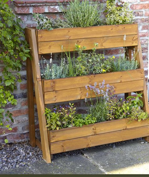 Vertical Pallet Garden, Herb Garden Planter, Raised Garden Planters, Tiered Planter, Tiered Garden, Patio Planters, Herb Planters, Raised Planter, Container Gardening Vegetables