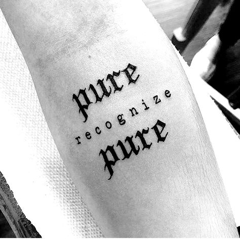 Pure Tattoo, Tattoo Design, Tattoo Quotes, Tatting, Tattoo Designs, Pure Products, Tattoos, Design