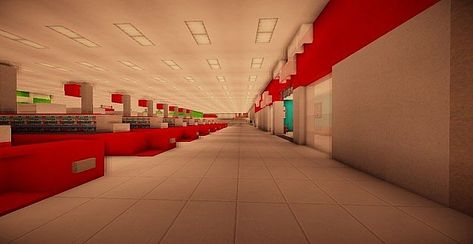 Super Target Store Minecraft Map Store Minecraft, Minecraft Town, Target Store, Super Target, Minecraft Things, Minecraft House Plans, Minecraft City, Minecraft Map, Minecraft House