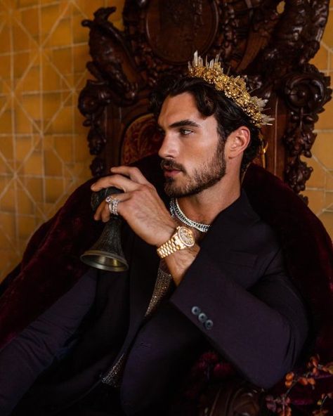 Psalm 22, Black And Gold Aesthetic, King Photography, Portrait Photography Men, Music Pics, Men Photoshoot, Gold Aesthetic, Character Inspo, Cute Horses