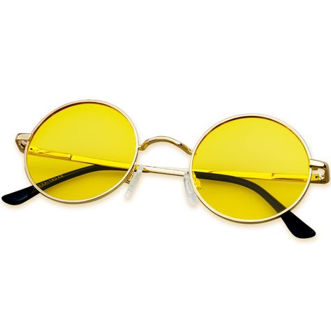 Circular Glasses, Male Accessories, Night Vision Glasses, Small Round Sunglasses, Women Steampunk, Dim Light, Vision Glasses, Yellow Sunglasses, Vintage Halloween Decorations