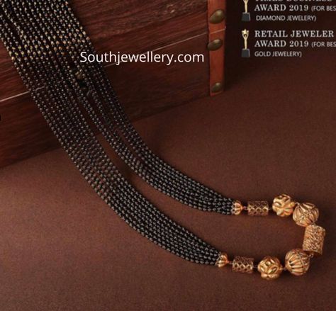 Black beads chain with gold balls pendant photo Black Beads With Gold Balls, Black Chain Jewelry, Beads With Gold Balls, Beads Chain Designs, Black Beads Chain Indian, Diamond Black Beads, Nakshi Balls, Black Beads Chain, Jewelry Necklace Simple