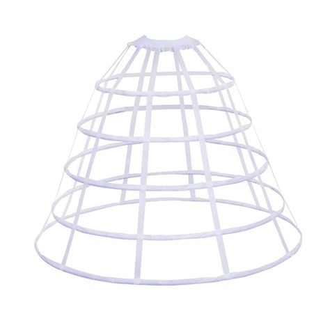 PRICES MAY VARY. Made of 0.8cm steel bones and polyester fabric. Elastic closure Length is about 35.4 inch/90cm;diameter:39.4 inch/100cm Elastic waist could stretch till 100 cm (39.4inches) One size This black/white hoop cage skirt long pannier 5 hoops crinoline not only support skirts and dresses of the victorian era,medieval/renaissance dress,or your wedding gown,it is also a very impressive item when worn alone,you can decorated with flowers or fashion jewelry It is an amazing accessoire for Cage Hoop Skirt, Cage Crinoline, Victorian Lingerie, Hoop Petticoat, Cage Skirt, Victorian Bustle, Crinoline Skirt, Hoop Skirt, Cute Costumes