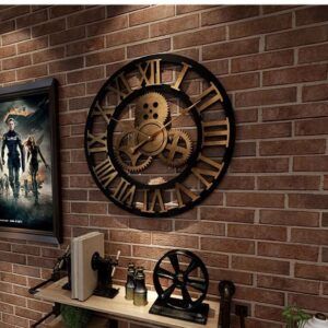 Industrial Clock Wall, Gear Wall Clock, Tv Wand, Retro Wall Clock, Oversized Wall Clock, Metal Clock, Retro Clock, Wall Clock Design, Modern Clock