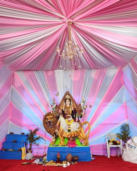 Balamrai Ganesh Chaturthi Pandal Decoration, Durga Mata Decoration, Cloth Decoration For Ganpati, Navratri Mandap Decoration, Durga Pooja Pandal Decoration, Navratri Theme Decoration, Ganpati Mandap Decoration, Durga Puja Pandal Decoration, Ganpati Mandap