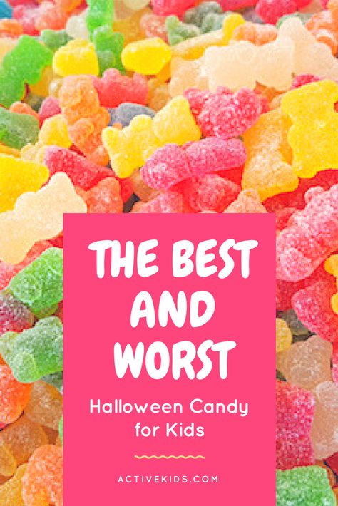 Which treats are the best and worst for kids, nutrition-wise? Check out our list, then check out your kid’s candy bag before they dig in. Worst Halloween Candy, Kids Candy, Kids Nutrition, Candy Bags, Peach Rings, Gummy Candy, Halloween Candy, Halloween Kids, Cool Kids