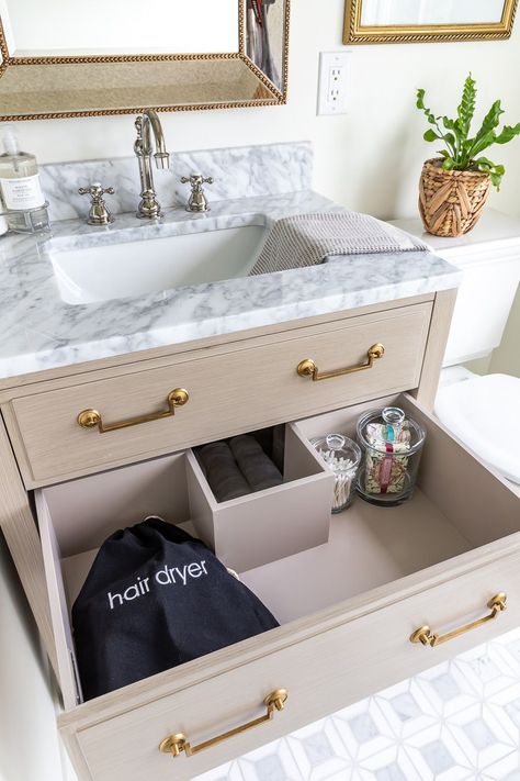 How to stock a guest bathroom Guest Bathroom Counter Ideas, Stock Guest Bathroom, Guest Bathroom Stock, Guest Bathroom Vanity, Creative Office Design, Glamorous Bathroom Decor, Guest Bathroom Renovation, Business Office Design, Commercial Office Design