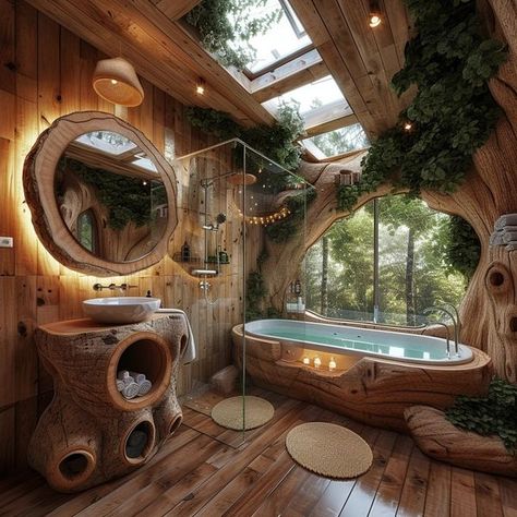 Earth Homes Exterior, Cool Bathrooms Ideas, Awesome Bathrooms, Comfy Rooms, Unusual Bathrooms, Interesting Homes, House Aesthetics, Casa Hobbit, Cave Bathroom