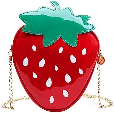 Colorful Exterior, Novelty Purses, Cute Pineapple, Cute Strawberry, Cute Fruit, Easy Organization, Cute Purses, Chain Crossbody Bag, Small Crossbody Bag