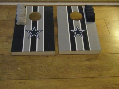 Dallas Cowboys Cornhole Boards, Cowboys Cornhole Boards, Dallas Cowboys Crafts, Dallas Cowboys Party, Diy Cornhole Boards, Dallas Cowboys Decor, Corn Hole Boards, Cowboy Crafts, Cornhole Designs