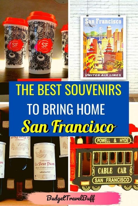 Cheapest Places To Live, Beautiful Places In America, Cheap Places To Visit, Trip To San Francisco, San Francisco Shopping, San Francisco Cable Car, Best Souvenirs, California Travel Guide, California Gifts