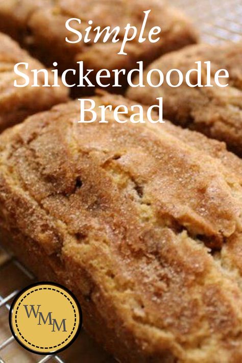 Snickerdoodle Bread, Sugar Bread, Snickerdoodle Recipe, Tasty Breakfast, Bread Ingredients, Cinnamon Bread, 3 Eggs, Bread Machine Recipes, Quick Bread Recipes