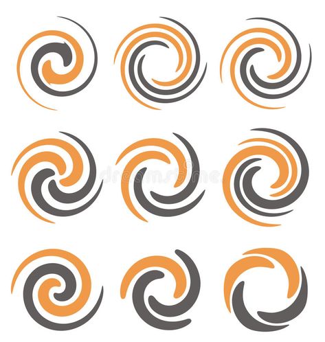 Spirals and swirls. Set of spiral and swirls logo design elements, icons, symbol , #Sponsored, #spiral, #logo, #Set, #Spirals, #swirls #ad Wind Logo, Logo Design Elements, Monochrome Background, Circular Logo, Book Icons, Creative Poster Design, Symbol Design, Vector Art Illustration, Logo Set