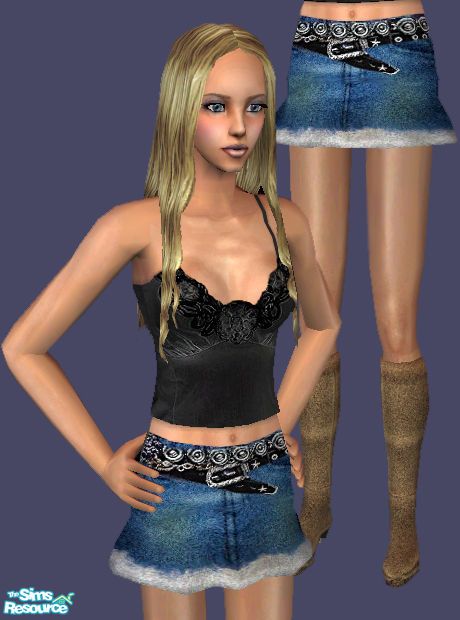 The Sims Resource - Hot Stuff! Denim Miniskirt Sims 2 2000s Cc, Sims 2 Aesthetic, Sims 2 Cc Clothing, Sims Nails, The Sims 2 Cc, Sims2 Cc, Sims Finds, Sims 2 Cc, Sims 4 Cas Mods