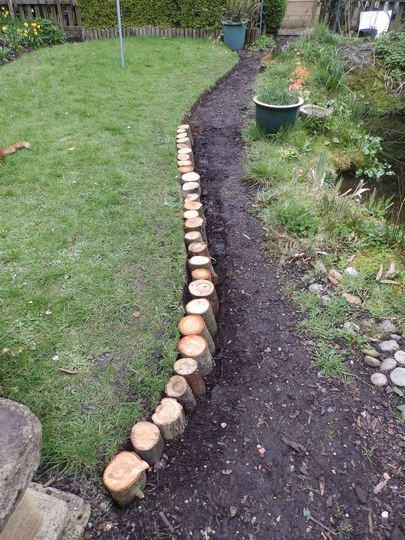 Bark path in process of being up-dated! Bark Path, Gardening Photos, Garden Picture, Lawn And Landscape, Front House Landscaping, Woodland Garden, Vegetable Garden Design, Garden Edging, Garden In The Woods