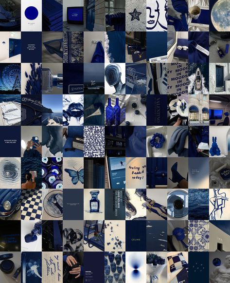 100 PCS | Navy Blue Wall Collage Kit Blue Photo Collage Prints Dark Blue Wall Prints Navy Photo Collage Decor Ultramarine Photo Wall Collage Navy Photo Wall, Navy Blue Esthetics, Navy Blue Aesthetic Collage, Photo Wall Collage 4x6, Navy Blue Collage, Blue Photo Collage, Blue Wall Collage, Blue Wall Prints, Navy Aesthetic