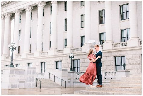 Capitol Engagement Photos, Utah State Capitol, Wind Blown Hair, Cute Umbrellas, Utah Wedding Photography, Utah Bride, Utah State, Arizona Photographer, Couple Wedding Rings