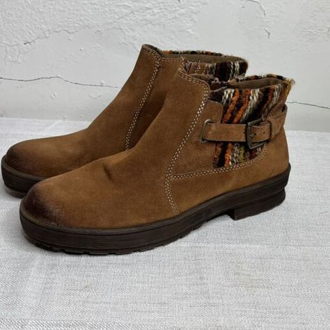 Earth Origins Tate Ankle Boots Booties Size 10 Brown Suede Leather Boho Detail 692257119491 | eBay Womens Leather Ankle Boots, Doc Martens Boots, Ugg Classic Ultra Mini, Gogo Boots, Womens Combat Boots, Womens Ugg Boots, Hiking Boots Women, Black Boots Women, Hiking Women