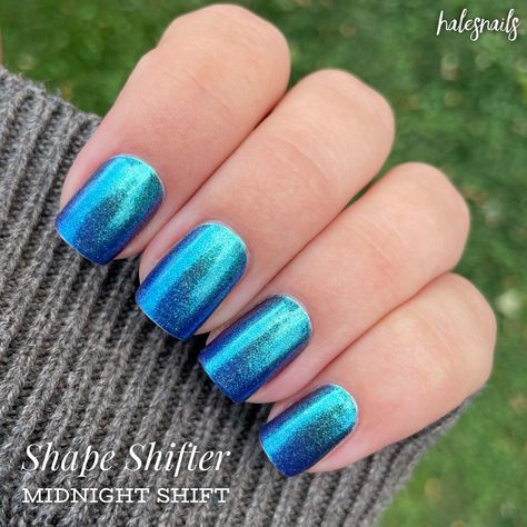 Midnight Shift Shape Shifter Color Street Double Agent Midnight Shift Color Street Combo, Color Street Layering Ideas, Shape Shifter Color Street, Color Street Midnight Shift, Sheet Nails, Mani Inspiration, Midnight Shift, Colorstreet Combos, Overlay Color