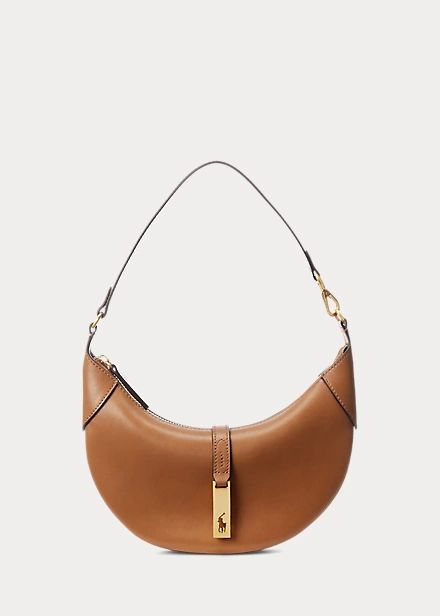 Ralph Lauren Handbags, Ralph Lauren Bags, Womens Designer Bags, Women Ralph Lauren, Tan Woman, Lauren Brown, Mini Shoulder Bag, Ralph Lauren Polo, Leather Hobo