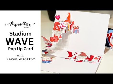 (566) Paper Rose Studio |Stadium WAVE Cards - YouTube Paper Rose, Paper Roses, Pop Up