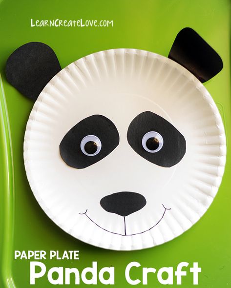 Paper Plate Panda Craft Paper Plate Panda, Aktiviti Prasekolah, Easy Kids Crafts, Zoo Animal Crafts, Panda Craft, Kraftangan Prasekolah, Paper Plate Crafts For Kids, Kraf Kertas, Panda Party