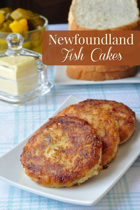 These traditional Newfoundland fish cakes have been made for countless generations using the most basic of ingredients like potatoes, salt fish and onions. Check the recipe page for a new twist that turns them into Eggs Benedict for your weekend brunch! Newfoundland Recipes, Salt Fish, Fish Cakes Recipe, Rock Recipes, Fish Cakes, Canadian Food, Salad Pasta, How To Cook Fish, Fish Cake