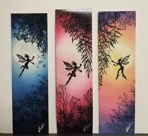 Lavinia Stamps Bookmarks, Fairy Painting Ideas, Bookmark Painting Ideas, Painted Bookmarks, Fairy Painting, Handmade Bookmarks Diy, Lavinia Stamps Cards, Fairy Paintings, Creative Bookmarks