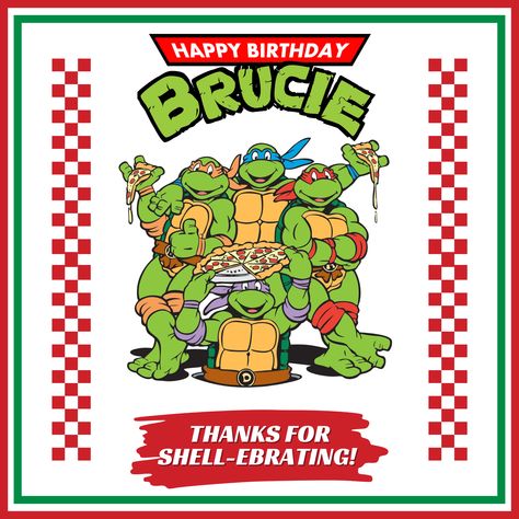 Ninja Turtle Pizza Box Printable Free, Ninja Turtle Pizza Box Favors, Ninja Turtles Pizza Box Printable, Tmnt Pizza Box Printable, Tmnt Party Favors, Ninja Turtles Birthday Party Ideas Diy, Ninja Turtle Party Favors, Ninja Turtle Party Ideas, Ninja Turtles Names