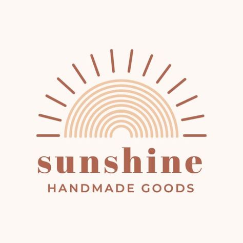 Linear Monocolor Sunshine Handmade Goods Logo Sunshine Logo Design, Sunshine Logo, Building A Personal Brand, Sun Logo, Website Logo, Used Tools, Art Collage Wall, Personal Brand, Handmade Business